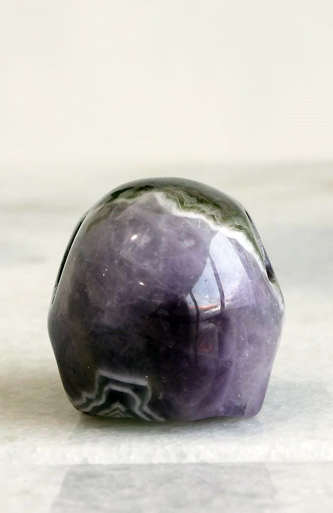 Chevron Amethyst Skull